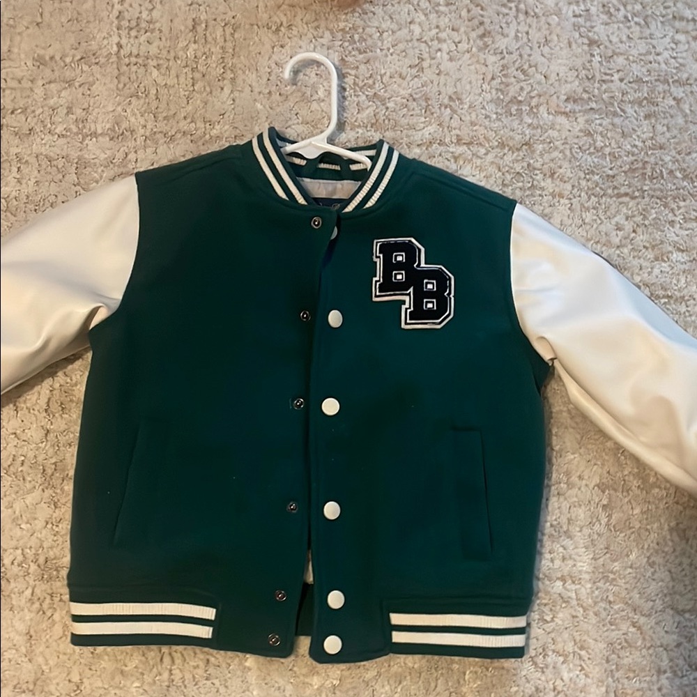 Brooks Brothers Kids Green and White Puffer Jacket